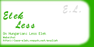 elek less business card